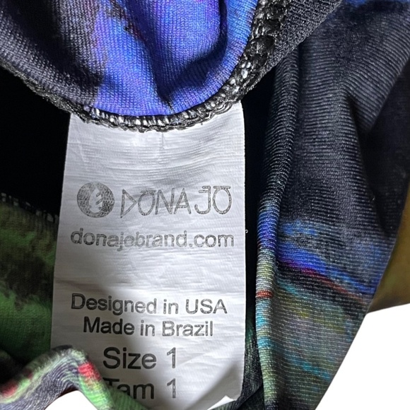 DONA JO DonaJo Pied Watercolor Rainbow Spin Skirt Skort Size 1 Small 14.5" - Picture 7 of 8